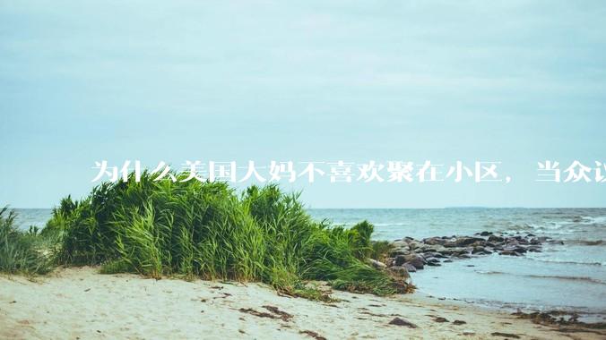 为什么美国大妈不喜欢聚在小区，当众议论「张家媳妇偷人，李家女儿傍大款」等社区绯闻，当消遣的乐子？