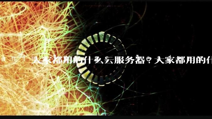 大家都用的什么云服务器?大家都用的什么云服务器？